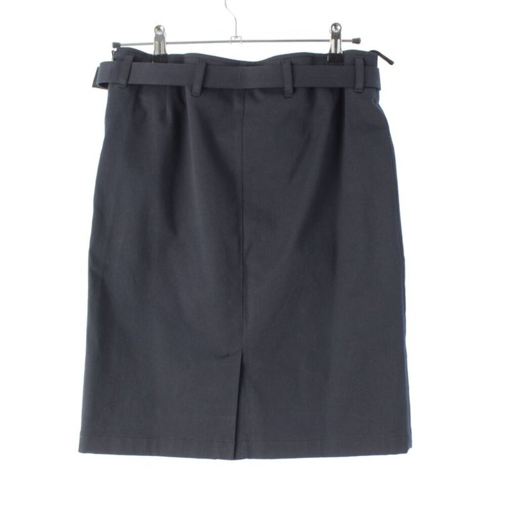 Prada Logo Belt Skirt Knee Length Navy 42 - Picture 2 of 10